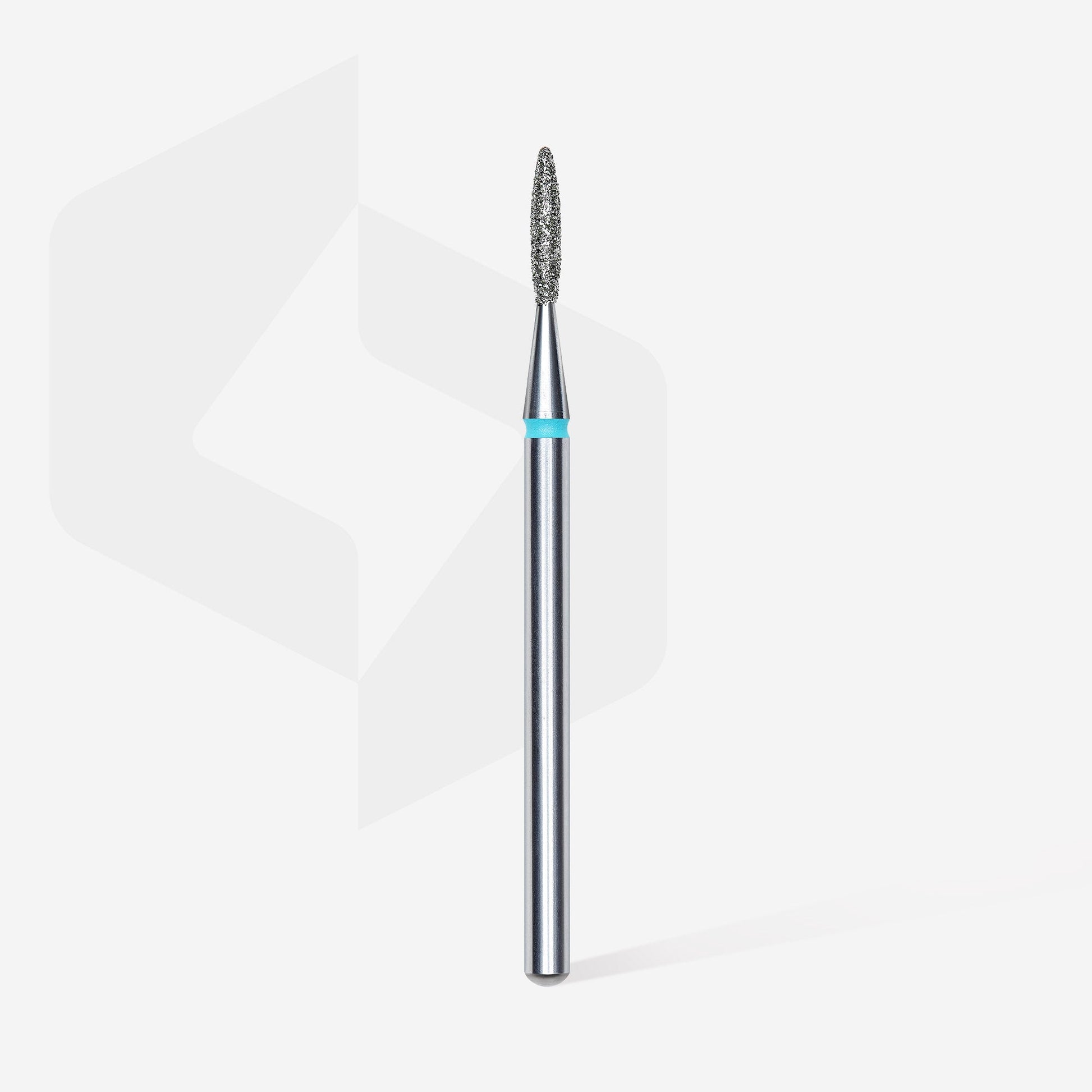 Diamond nail drill bit "flame", sharp, blue,  head diameter 1.6  mm/ working part 8 mm image 1