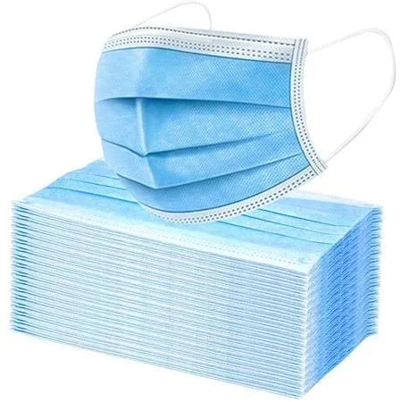 Disposable Face Mask Non Woven 3 Ply with Ear Loop 50 Pack - Universal Nail Supplies