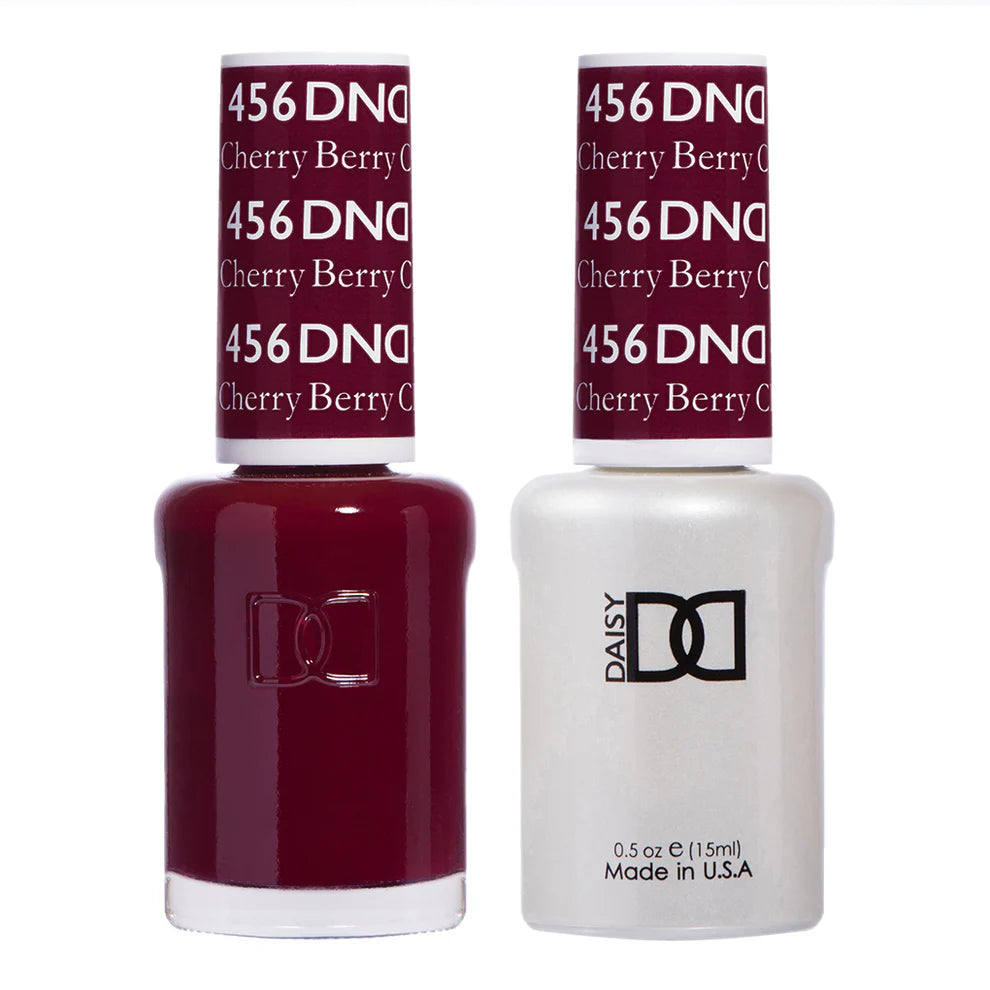 DND Daisy Gel Duo Cherry Berry #456 featuring vibrant cherry pink and berry gel nail polish and lacquer in a compact set