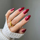 DND Daisy Gel Duo Cherry Berry #456 gel nail polish and lacquer swatch showing vibrant pink and berry tones
