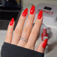 DND Daisy Gel Duo Ferrari Red #430 with swatch showing vibrant red gel nail polish and lacquer finish.