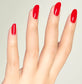 DND Daisy Gel Duo Ferrari Red #430 featuring a vibrant red gel nail polish and lacquer for a bold, glossy manicure.