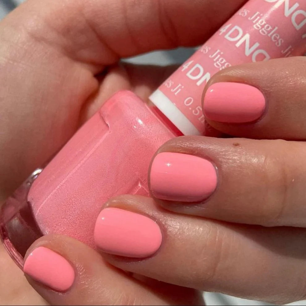 DND Daisy Gel Duo Jiggles #724 featuring vibrant gel nail polish and lacquer in a colorful, floral-inspired design.