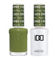 DND Daisy Gel Duo Peace in the Pines nail polish and lacquer set featuring a soft, natural green shade in a clear bottle.