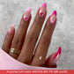 DND Daisy Gel Duo Tropicana Daze #815 gel nail polish and lacquer swatch with brush and nail art design