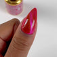 DND DC Gel Polish Bejeweled #02 featuring a vibrant, glittery cat eye design on a clear base with shimmering accents