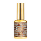 DND DC Gel Polish Cat Eye in Caramel Lullaby shade, showing glossy caramel-colored gel with cat eye effect on nails.