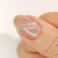 DND DC Gel Polish Catsanova #32 Cat Eye with velvet shimmer, light tan nude color, displayed as a swatch on nails.