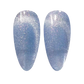 DND DC Gel Polish Cat Eye in Celestial Prism shade, showcasing iridescent blue and purple hues with a glossy finish.
