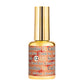 DND DC Gel Polish Cat Eye in Coral Ice shade with metallic shimmer, showcasing a vibrant coral color with a sleek, glossy finish.