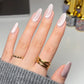 DND DC Gel Cat Eye polish in Fossil Ice color, smooth swatch showing deep blue with shimmering effects