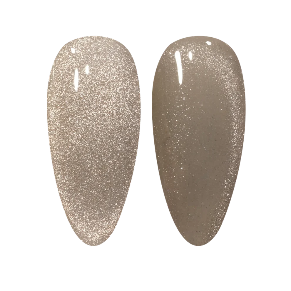 DND DC Gel Cat Eye polish in Korat Stardust #30, featuring a shimmering cat eye effect in a stylish gel formula.