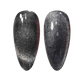 DND DC Gel Polish Cat Eye Shadow Panther #11 with deep black base and shimmering silver accents, showcasing a striking gel nail design.