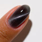 DND DC Gel Polish Shadow Panther #11 with deep black and subtle gray tones, perfect for cat eye nail designs.