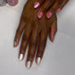 DND DC Gel Polish in Silver Lynx #09 featuring a shiny, metallic silver cat eye effect on gel nails.
