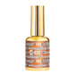 DND DC Gel Cat Eye polish in Sunset Majesty shade showing a vibrant orange and gold cat eye nail design.