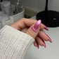 DND DC Gel Polish in Twilight Blush #01, featuring a smooth cat eye finish with a shimmering pink hue.