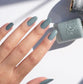DND DC Gel Duo Aqua Gray #098 gel nail polish and lacquer set, showcasing the smooth, glossy aqua-gray finish.