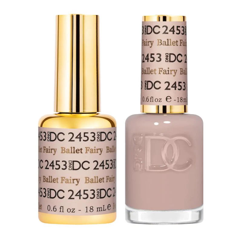 DND DC Gel Duo Ballet Fairy #2453 featuring a vibrant gel nail polish and lacquer with a fairy-inspired color.