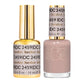 DND DC Gel Duo Barefoot nail polish and lacquer set with vibrant, glossy gel nail colors in a professional display