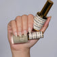 DND DC Gel Duo Barely There #2449 gel nail polish and lacquer set with glossy finish and natural nude shade.