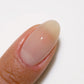 DND DC Gel Duo Barely There #2449 showing a close-up of the gel nail polish and lacquer swatch in a soft, neutral shade.