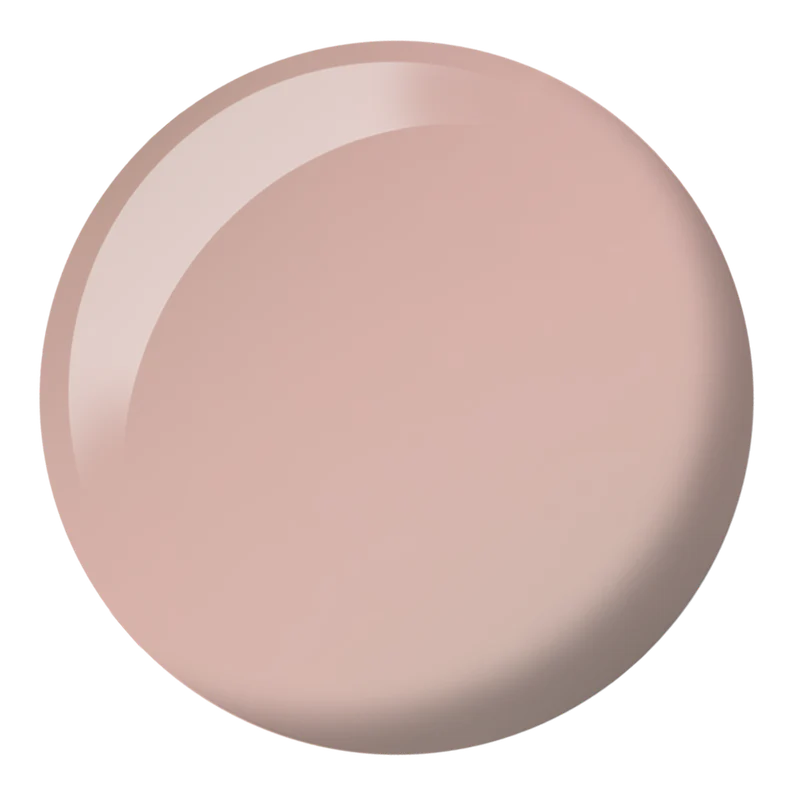 DND DC Gel Duo Blush Haze #2436 gel nail polish and lacquer set with soft pink and mauve shades, glossy finish, on a neutral background.