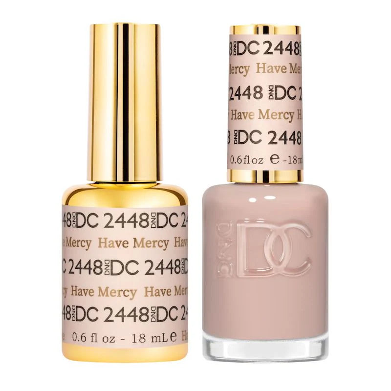 DND DC Gel Duo Have Mercy #2448, gel nail polish and lacquer set with vibrant, glossy finish, displayed on a neutral background.