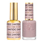DND DC Gel Duo In A Daze #2447 with a vibrant gel nail polish and lacquer display on a neutral background.