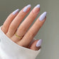 DND DC Gel Duo Lavender Haze #2532 featuring lavender-colored gel nail polish and lacquer on neatly manicured nails.