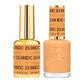 DND DC Gel Duo Mandarin Glow #2538 featuring vibrant orange gel nail polish and lacquer with shiny finish.