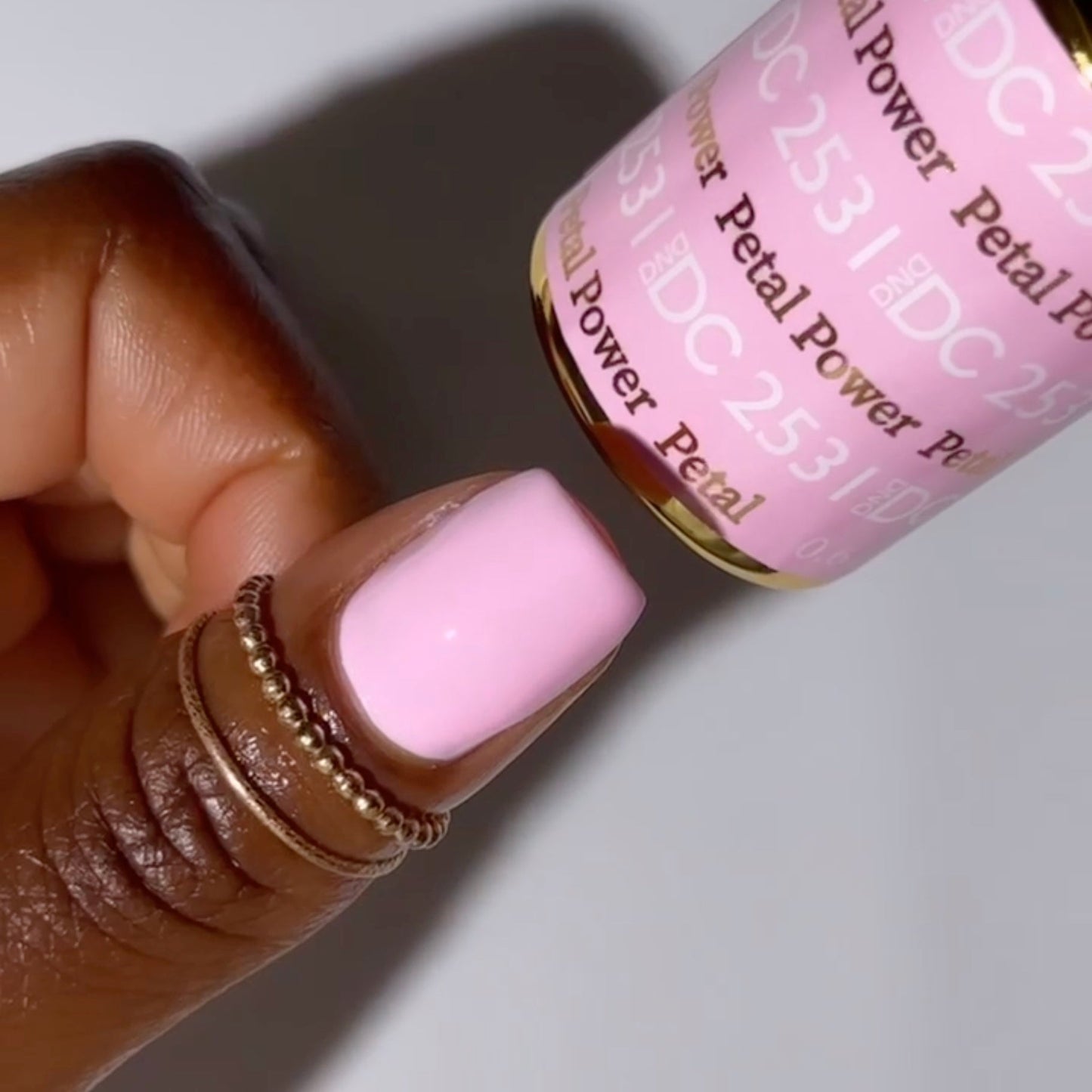 DND DC Gel Duo Petal Power #2531 featuring vibrant pink gel nail polish and lacquer for stylish manicures.