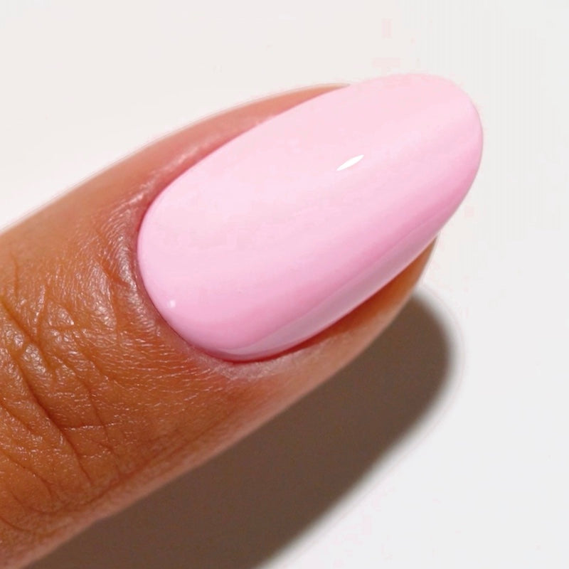 DND DC Gel Duo Petal Power #2531, vibrant pink gel nail polish and lacquer set displayed in a clear bottle