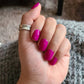 DND DC Gel Duo Rebecca Purple #020 gel nail polish and lacquer set with vibrant purple shade, displayed in a sleek bottle.