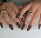 DND DC Gel Duo Spiced Brown gel nail polish and lacquer set, featuring rich, warm brown shades for stylish manicures.