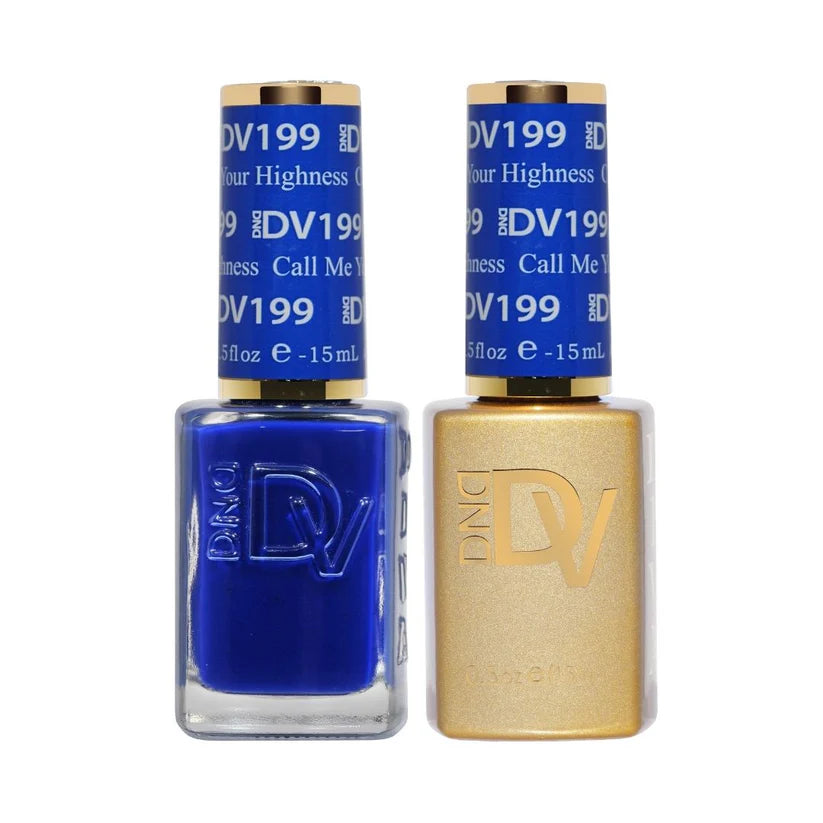 DND Diva Duo Gel & Polish in Call Me Your Highness 199, featuring a stylish gel nail polish and lacquer set with vibrant color.