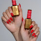 DND Diva Duo Gel and Polish in Cherry On Top, featuring bright red gel nail polish and matching lacquer for vibrant nails.