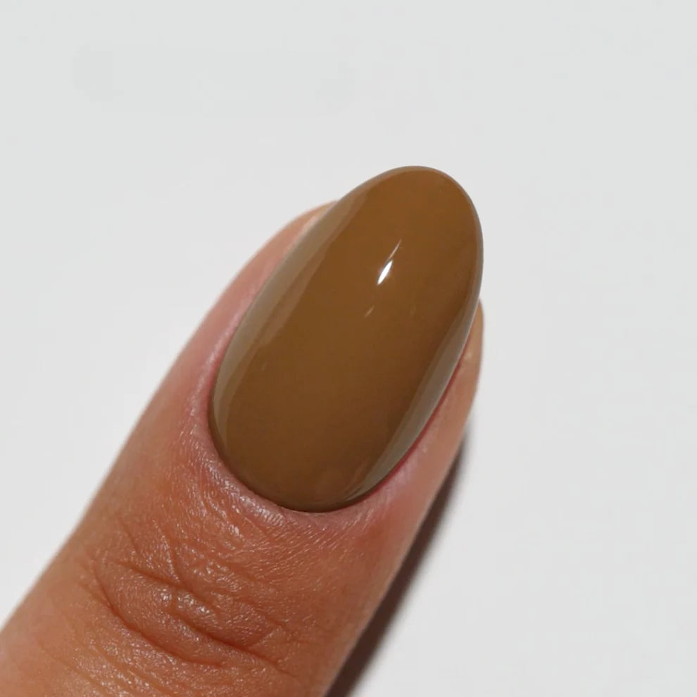 DND Diva Duo Gel & Polish in Chocolate Therapy 269 featuring rich chocolate brown gel nail polish and lacquer finish.