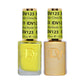 DND Diva Duo Gel & Polish Citrus Sizzle 123 with a bright orange gel nail polish and matching lacquer in a clear bottle