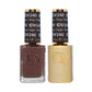 DND Diva Duo Gel & Polish in Deep Taupe, showcasing a sleek gel nail polish and lacquer bottle with deep taupe color