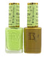 DND Diva Duo Gel and Polish Dewy Limeade 117, vibrant lime green nail polish and gel with glossy finish.