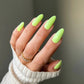 DND Diva Duo Gel & Polish in Dewy Limeade 117, bright lime green gel nail polish and lacquer with shiny finish.