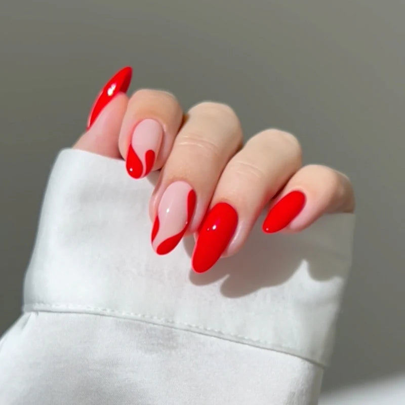 DND Diva Duo Gel & Polish in Diva Red 160 showing the vibrant red gel nail polish and lacquer bottle with a glossy finish