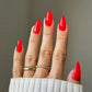 DND Diva Duo Gel & Polish in Diva Red 160, featuring a vibrant red gel nail polish and lacquer for stylish manicures.
