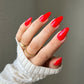 DND Diva Duo Gel and Polish in Diva Red 160, showing the vibrant red gel nail polish and lacquer bottle with branding.