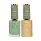DND Diva Duo Gel & Polish in Foggy Fern 277, showing a stylish green gel nail polish and lacquer finish.