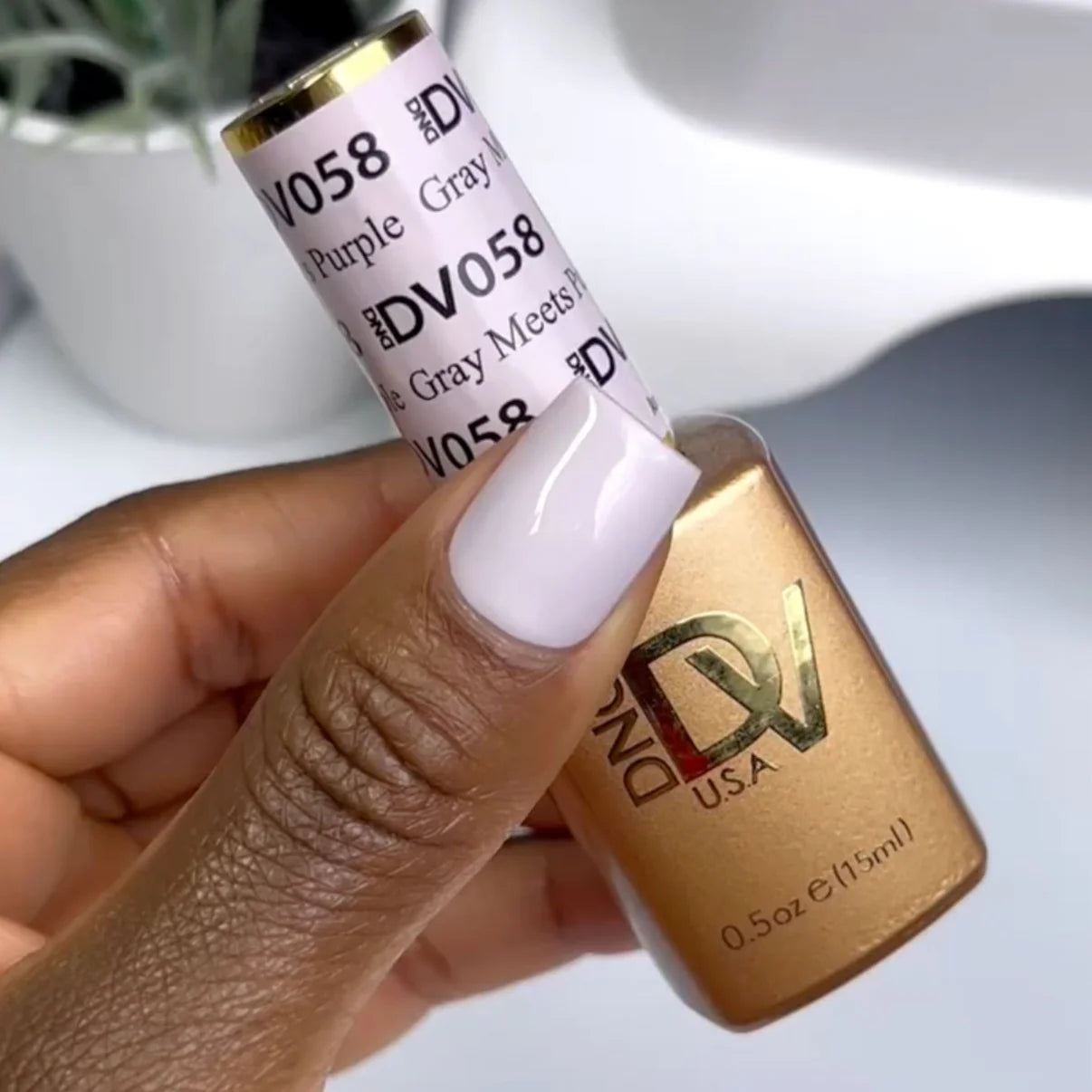 DND Diva Duo Gel & Polish - Gray Meet Purple 058 - Universal Nail Supplies