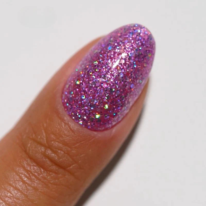 DND Diva Duo Gel & Polish Jewel 009 in vibrant purple gel nail polish and matching lacquer with a shiny finish.