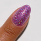 DND Diva Duo Gel & Polish Jewel 009 in vibrant purple gel nail polish and matching lacquer with a shiny finish.