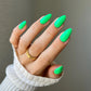 DND Diva Duo Gel & Polish in Mint Julep 274 featuring a vibrant green gel nail polish and matching lacquer in a close-up image